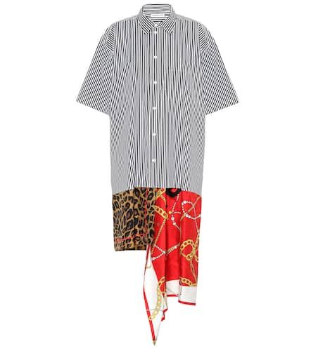 Scarf cotton and silk shirt dress - Balenciaga - Modalova