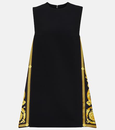 Barocco crÃªpe and twill shift dress - Versace - Modalova