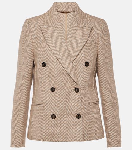 Chevron wool-blend blazer - Brunello Cucinelli - Modalova