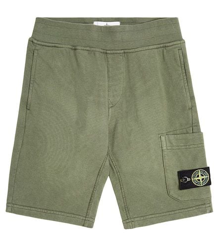 Cotton jersey shorts - Stone Island Junior - Modalova