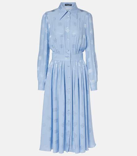 DG pleated silk shirt dress - Dolce&Gabbana - Modalova