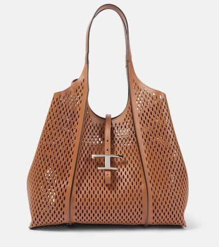 T Timeless Large leather mesh tote bag - Tod's - Modalova