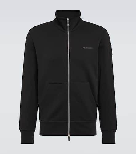 Cotton fleece zip-up sweater - Moncler - Modalova