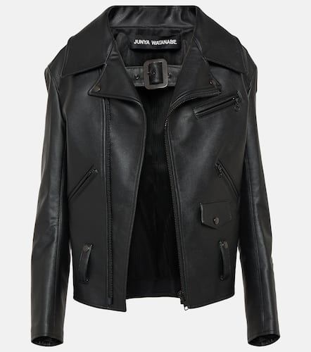 Faux leather biker jacket - Junya Watanabe - Modalova