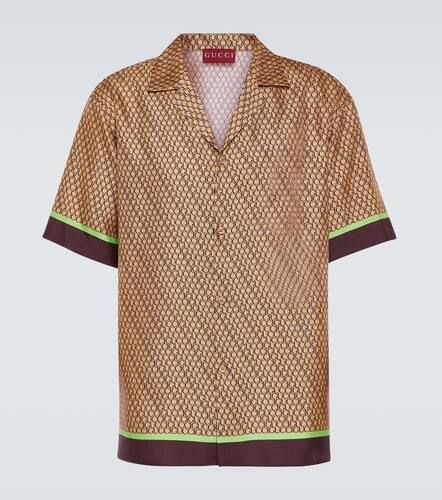 Gucci Logo silk bowling shirt - Gucci - Modalova