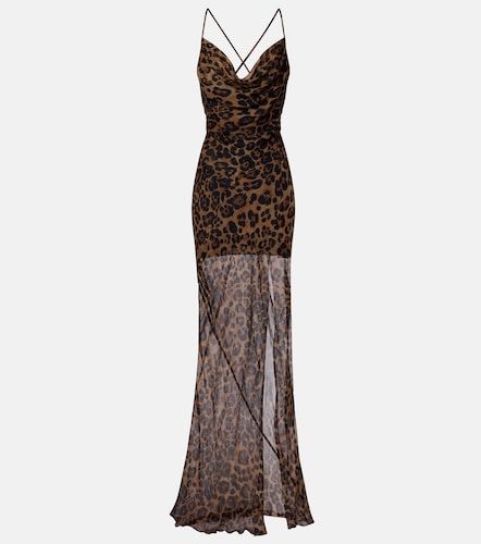 Vestido largo de seda estampado - Blumarine - Modalova