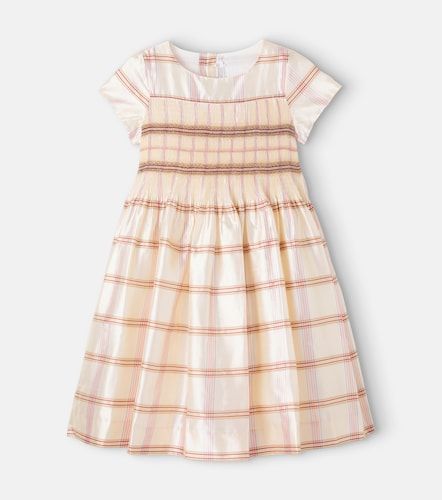 Vestido Duchesse de seda a cuadros - Bonpoint - Modalova