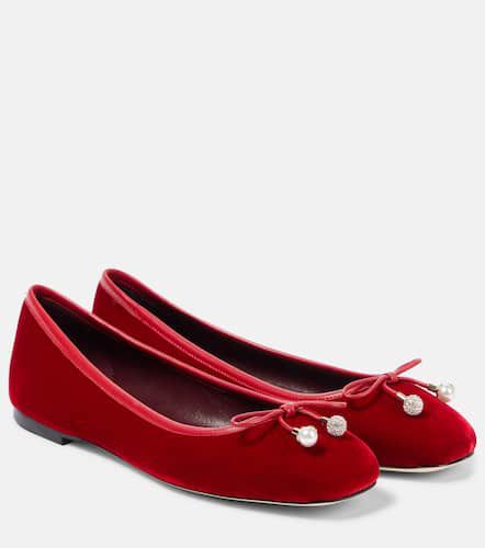 Jimmy Choo Elme velvet ballet flats - Jimmy Choo - Modalova