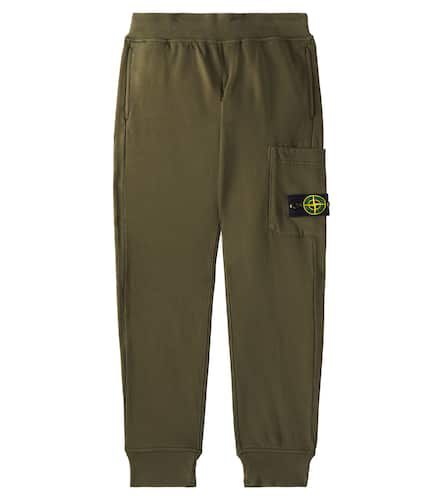 Compass cotton sweatpants - Stone Island Junior - Modalova