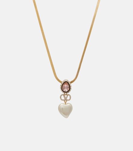 Collana VLogo con cristalli - Valentino - Modalova
