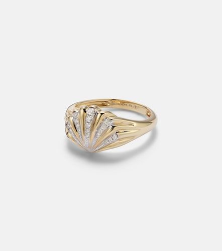 Baby Chevaliere 9kt ring with diamonds - Yvonne Leon - Modalova