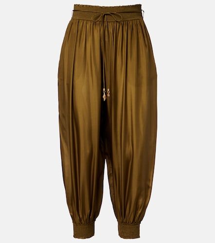 Pantalones globo cropped Mahon de seda - Zimmermann - Modalova
