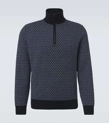 Cashmere, wool, and silk half-zip sweater - Agnona - Modalova