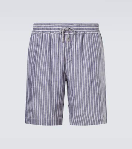 Alfa striped linen Bermuda shorts - Fedeli - Modalova