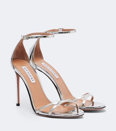 Nuda mirrored leather sandals - Aquazzura - Modalova