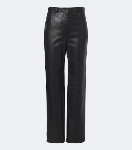Cobe leather straight pants - Loulou de Saison - Modalova