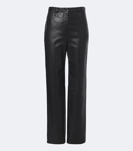 Cobe leather straight pants - Loulou de Saison - Modalova