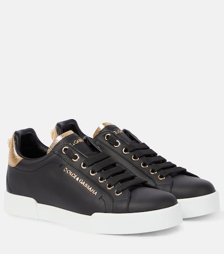 Portofino leather sneakers - Dolce&Gabbana - Modalova