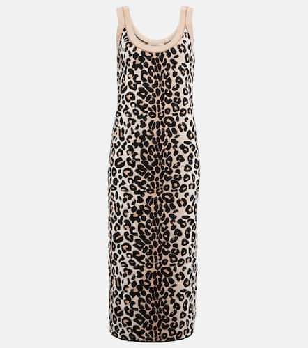 Leopard jacquard bodycon midi dress - Valentino - Modalova