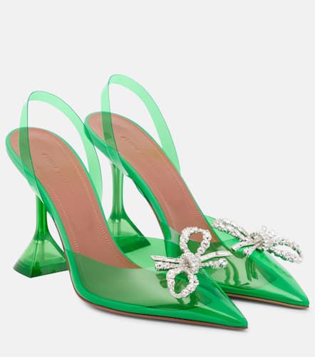 Rosie embellished PVC slingback pumps - Amina Muaddi - Modalova