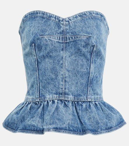 Solizinia ruffle-trimmed denim top - Marant Etoile - Modalova