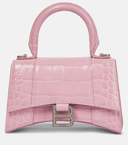 Hourglass Small croc-effect tote bag - Balenciaga - Modalova