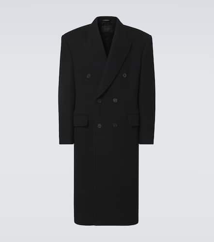 Double-breasted cashmere and wool overcoat - Balenciaga - Modalova