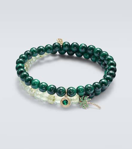 Kt bracelet with diamonds and emeralds - Sydney Evan - Modalova