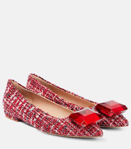 Embellished bouclÃ© ballet flats - Gianvito Rossi - Modalova