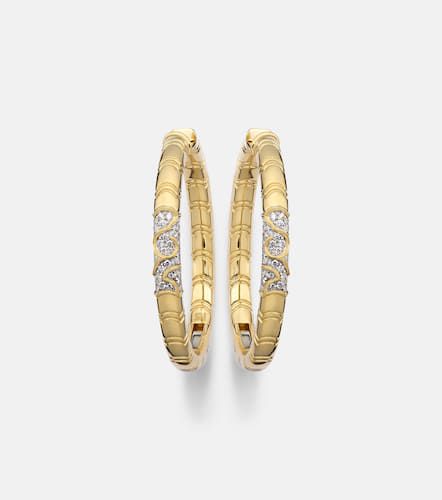 Ondine 18kt yellow hoop earrings with diamonds - Marina B - Modalova