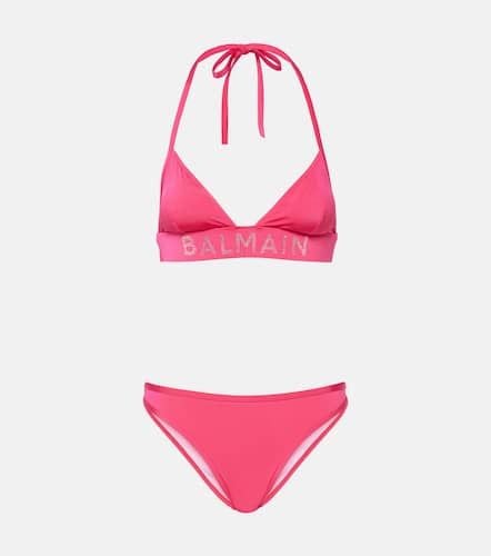 Logo crystal-embellished bikini - Balmain - Modalova