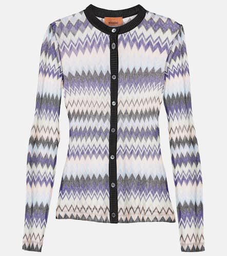 Zigzag metallic knit cardigan - Missoni - Modalova