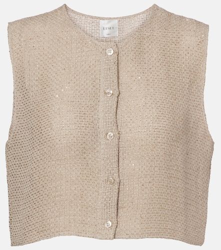 Stella sequined linen-blend top - Leset - Modalova