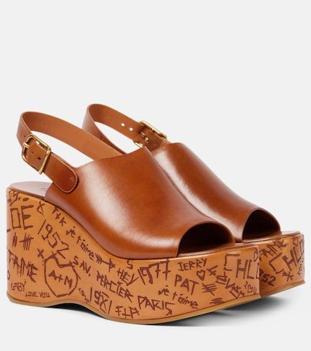 Chloe Maxime leather wedges - Chloe - Modalova