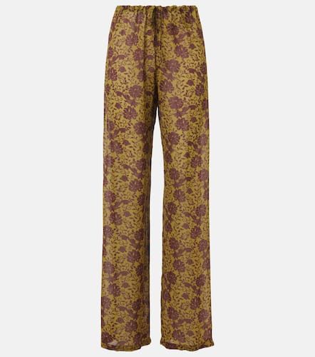 Gerade Hose aus Georgette - Dries Van Noten - Modalova