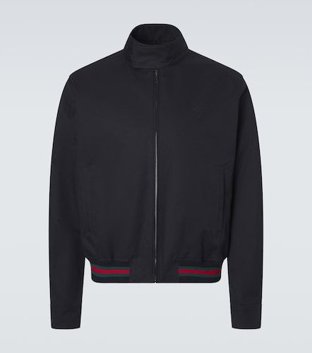 Chaqueta de sarga de algodón con Web - Gucci - Modalova