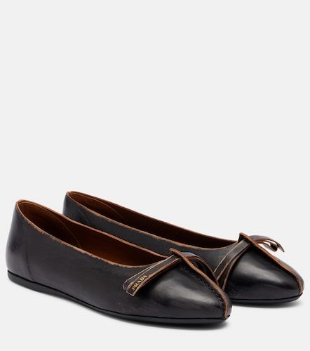 Prada Leather ballet flats - Prada - Modalova