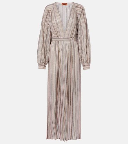 Cárdigan envolvente de lamé a rayas - Missoni - Modalova