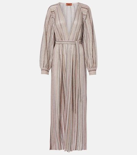 Cárdigan envolvente de lamé a rayas - Missoni - Modalova