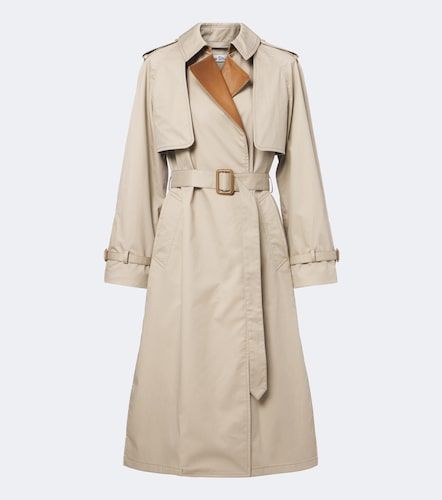 Gabardina a capas de sarga con piel - Acne Studios - Modalova