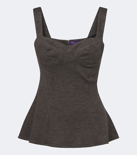 Peplum wool jersey top - Ralph Lauren Collection - Modalova