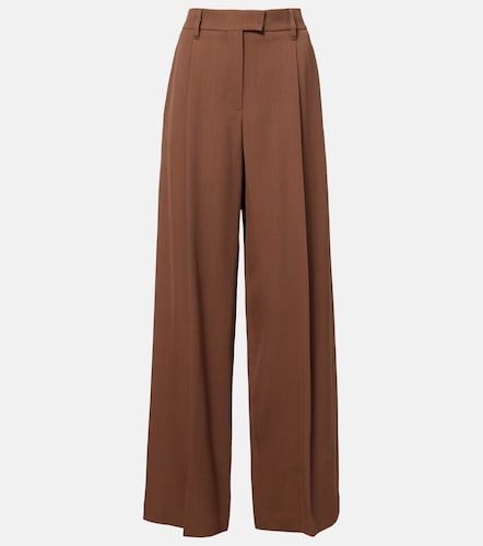 Monili pleated wool-blend wide-leg pants - Brunello Cucinelli - Modalova