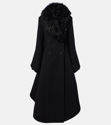 Alaïa Abrigo en mezcla de lana y seda con borrego - Alaia - Modalova