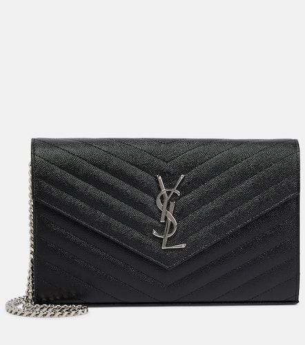 Cassandre matelassÃ© leather wallet on chain - Saint Laurent - Modalova