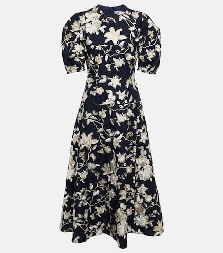 Kira floral embroidered midi dress - Erdem - Modalova