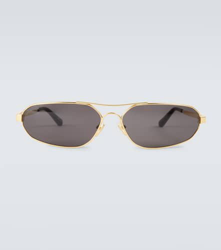 Gafas de sol metálicas y ovaladas - Balenciaga - Modalova