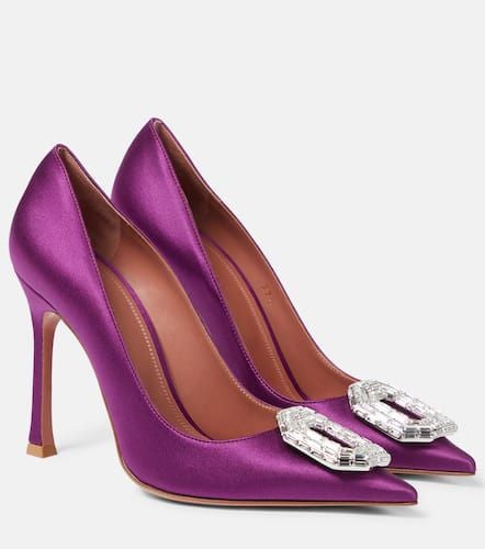 Camelia silk satin pumps - Amina Muaddi - Modalova