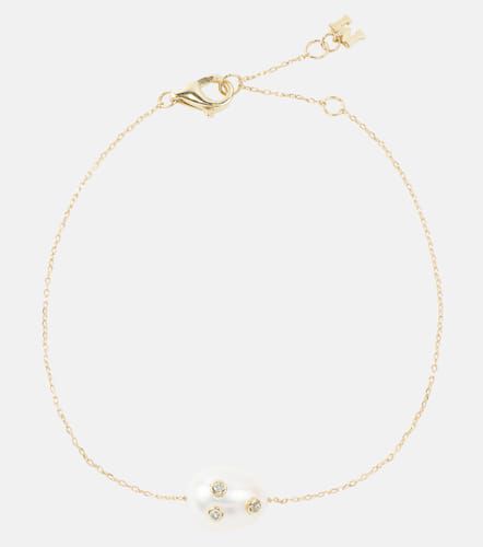 Brazalete de oro de 14 ct con perla barroca y diamantes - Mateo - Modalova