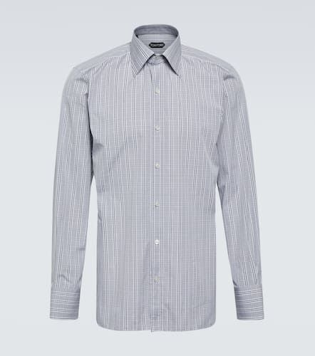 Checked cotton poplin shirt - Tom Ford - Modalova