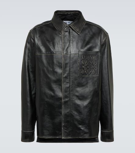 Anagram polished leather jacket - Loewe - Modalova
